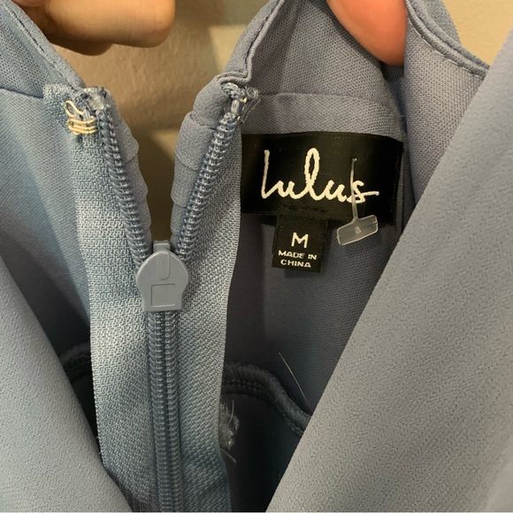 Lulu’s Slate Blue Gown - Picture 4 of 6